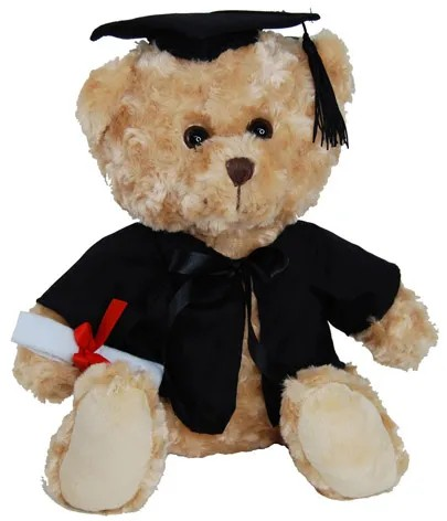 Graduation Thomas Bear with Cap and Gown Sitting - 30cm