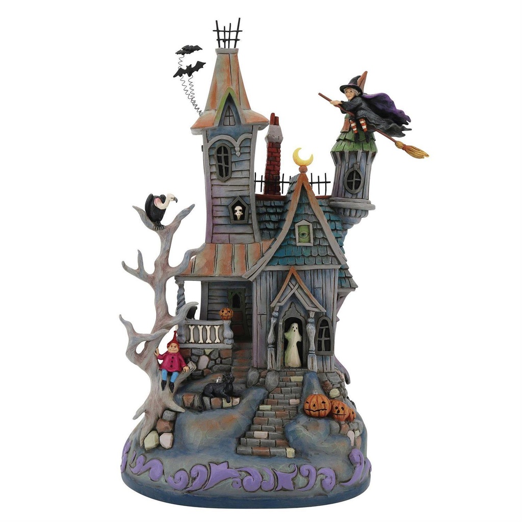 LED Musical Haunted House Masterpiece "Welcome are The Wicked" - Heartwood Creek Collection By Jim Shore