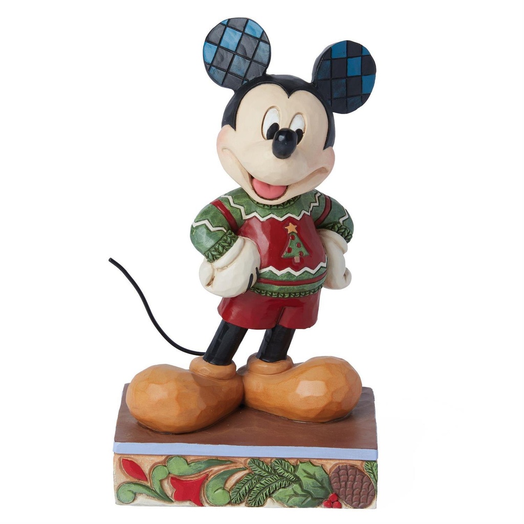 "All Decked Out" Mickey In Christmas Sweater  - Disney Traditions By Jim Shore 
