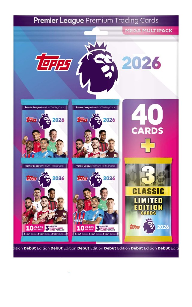 Topps 2026 Premier League Trading Cards Mega Multipack