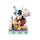 Jim Shore Disney Traditions: Pluto 90th Birthday with Mickey Figurine 16cm (#6007058)