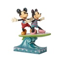Mickey & Friends "Surf's Up!" Mickey & Minnie on Surfboard Figurine - Disney Traditions By Jim Shore