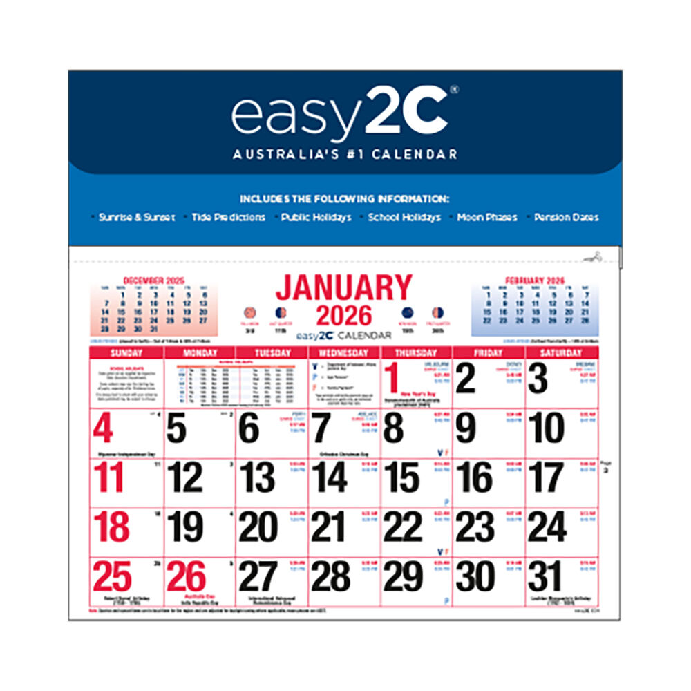 2026 Easy2C Magnetic Calendar