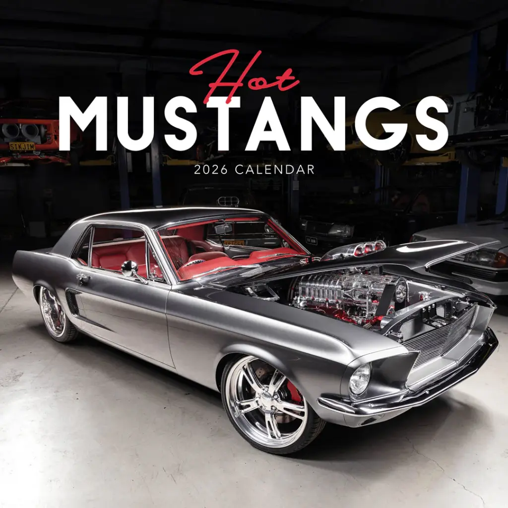 Paper Pocket Hot Mustangs 2026 Calendar