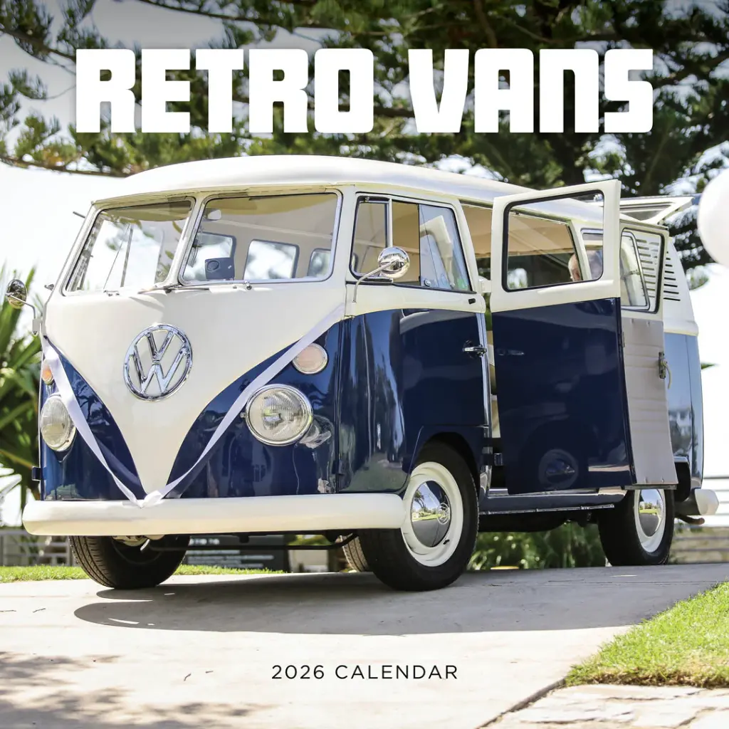 Paper Pocket Retro Vans 2026 Calendar