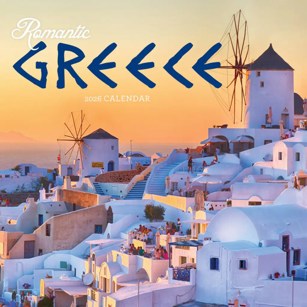 Paper Pocket Romantic Greece 2026 Calendar