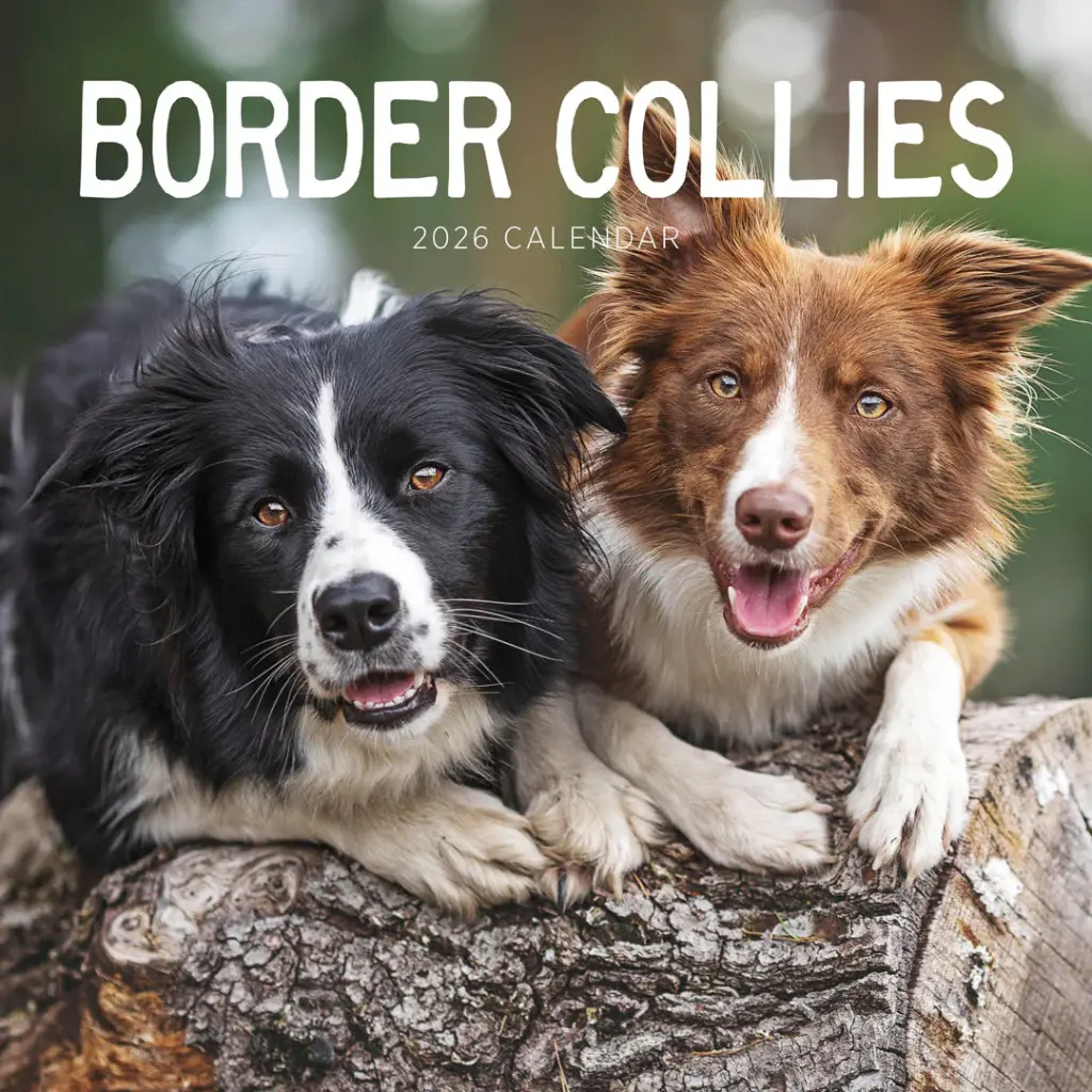 Paper Pocket Border Collies 2026 Calendar