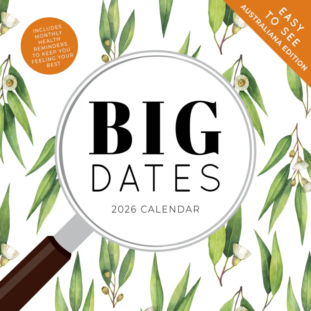 Paper Pocket Big Dates Easy-to-See Australiana 2026 Calendar