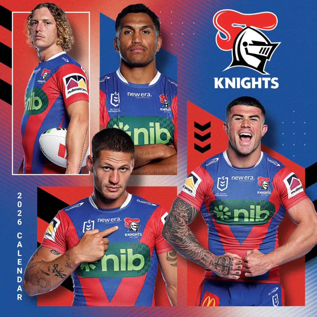 Paper Pocket NRL Newcastle Knights 2026 Calendar