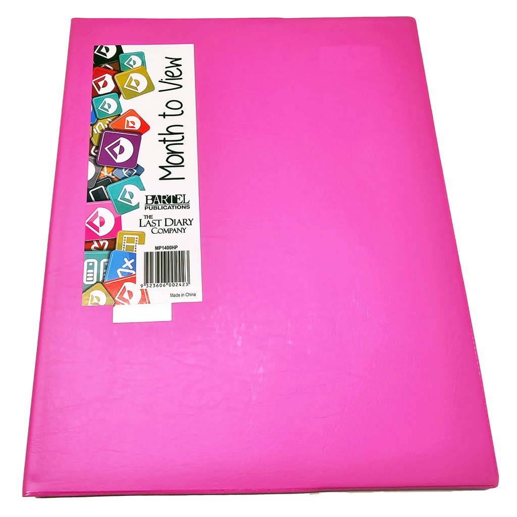 2026 Planner Month-To-View (MTV) Quarto Hot Pink - The Last Diary Company
