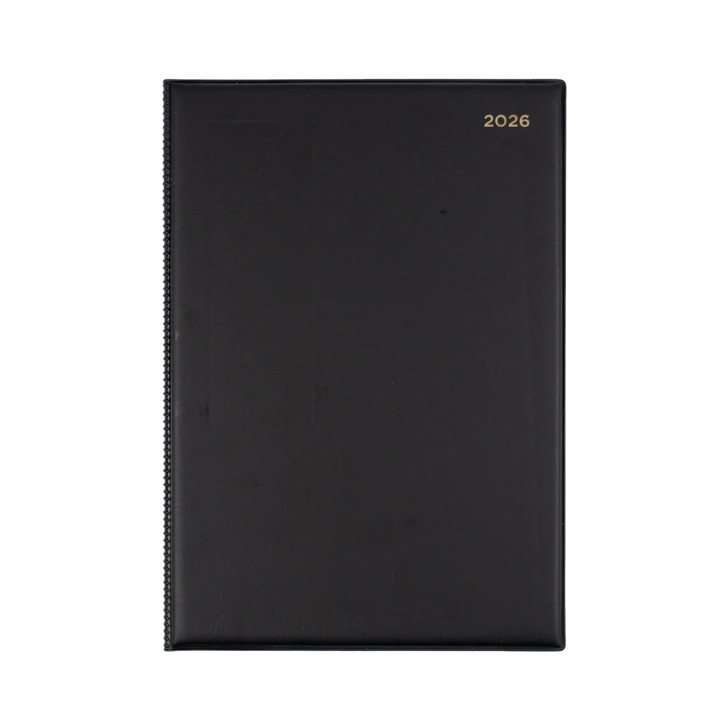 2026 Diary A4 Two-Days-To-A-Page (2DTP) Belmont Black - Collins Debden