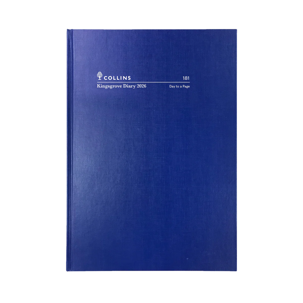 2026 Diary A5 Day-To-A-Page (DTP) Kingsgrove Blue - Collins Debden