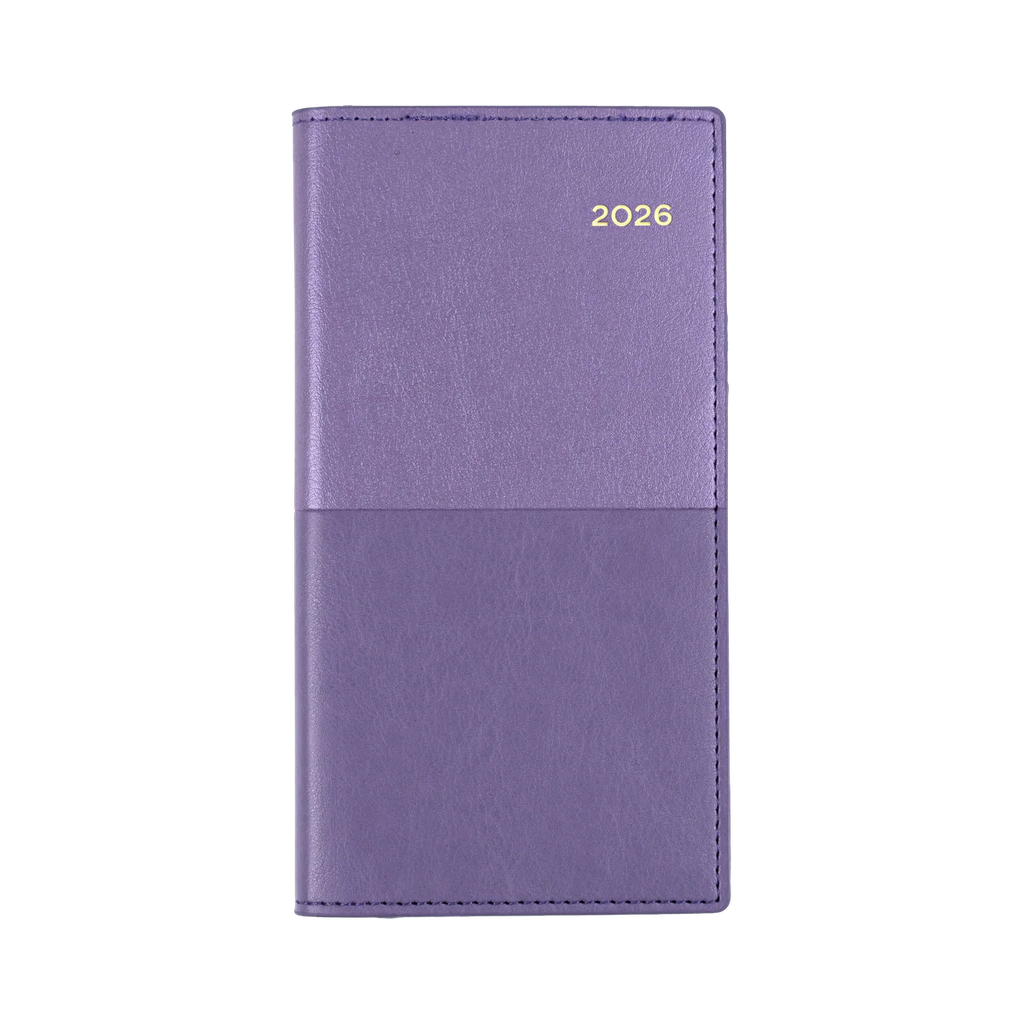 2026 Diary B6/7 Week-To-View (WTV) Landscape Vanessa Purple - Collins Debden