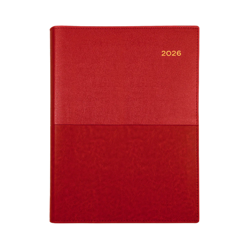 2026 Diary A5 Week-To-View (WTV) Vanessa Red - Collins Debden