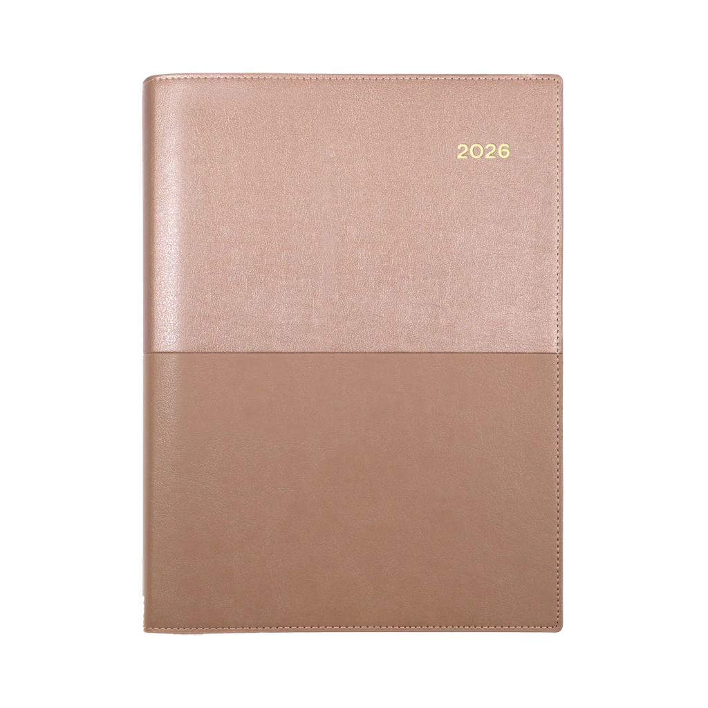 2026 Diary A5 Week-To-View (WTV) Vanessa Rose Gold - Collins Debden