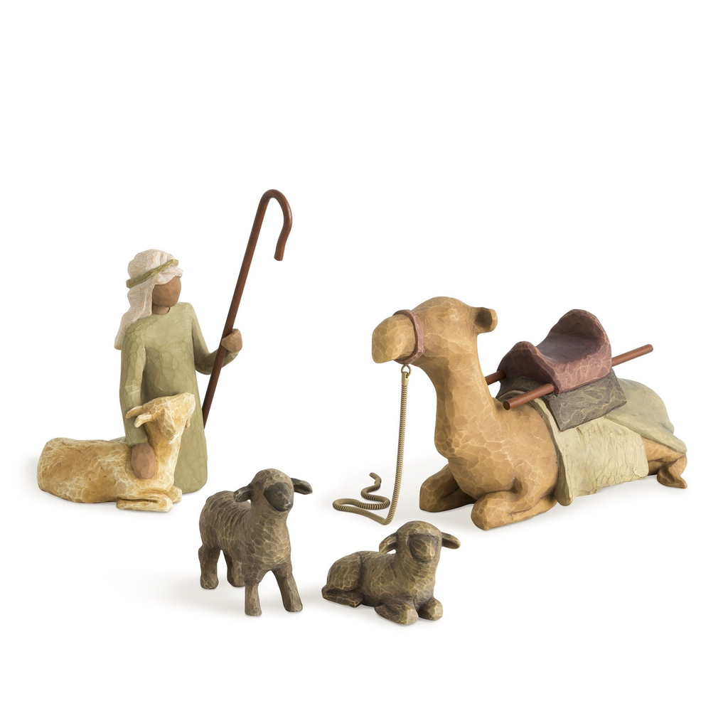 Willow Tree by Susan Lordi - Nativity Shepherd and Stable Animals (Surrounding New Life with Love and Warmth)