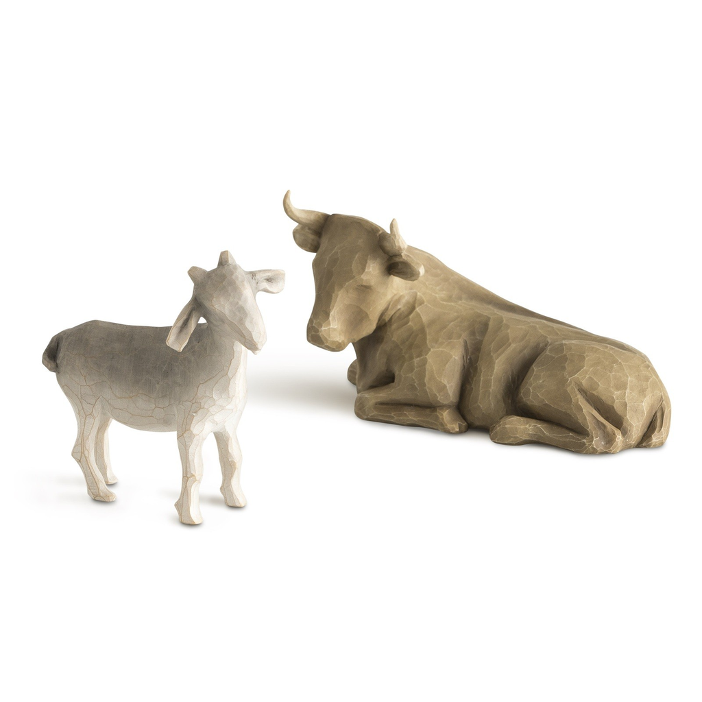 Willow Tree by Susan Lordi - Nativity 2 Piece Ox and Goat (Offering Warmth and Protection)
