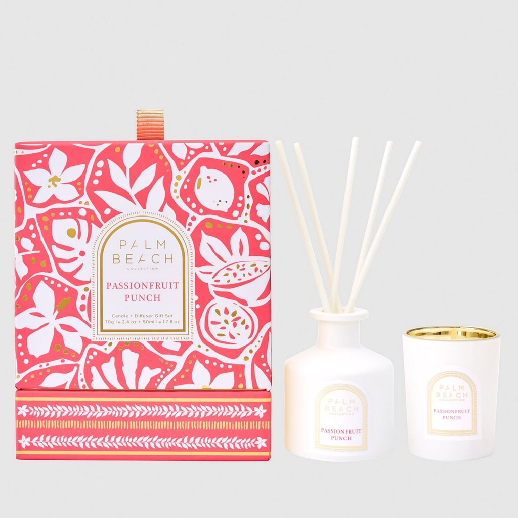 Passionfruit Punch - Mini Candle & Diffuser Pack - Palm Beach Collection