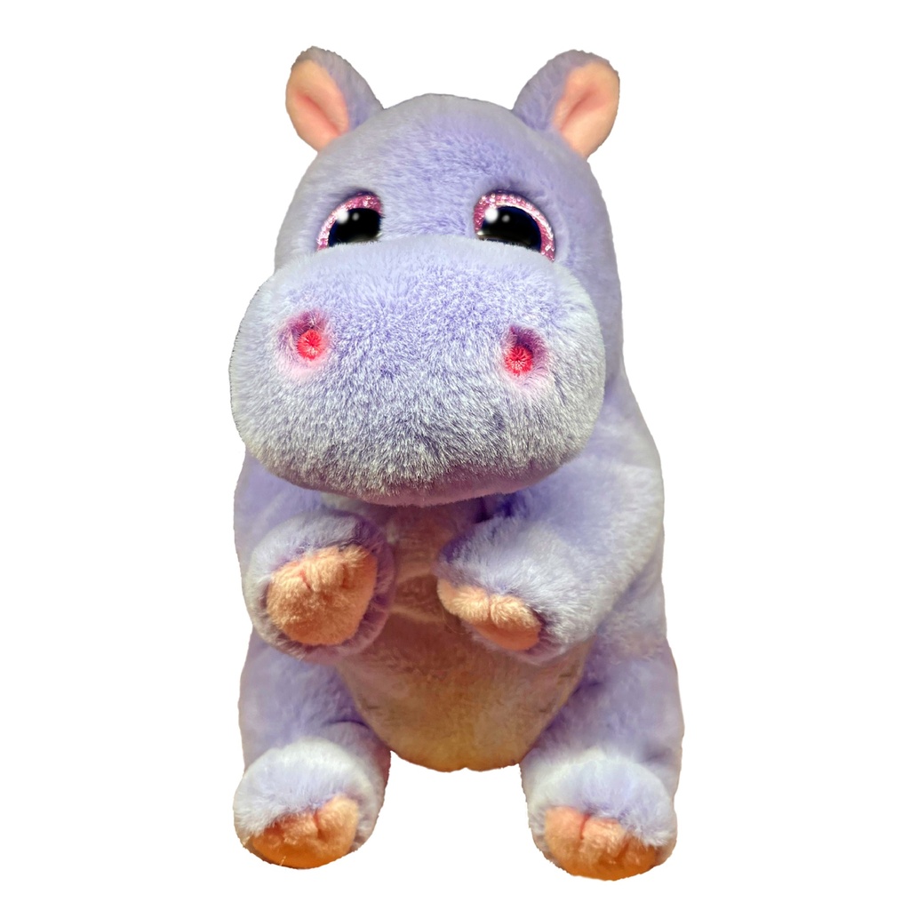 Ty Beanie Bellies: Henrietta the Purple Hippo Plush (Regular Size)