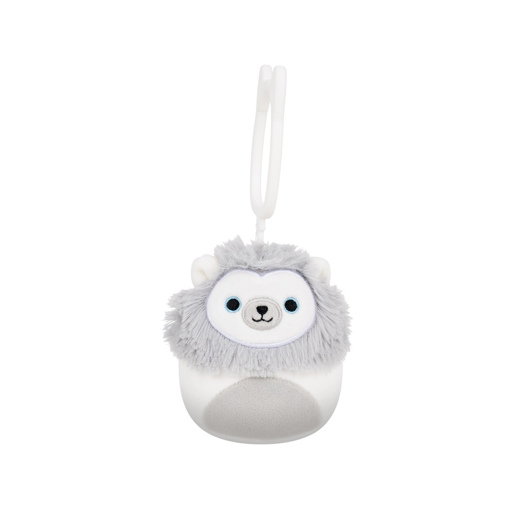 Titus the White and Grey Lion 3.5 inch Squishmallows Clip-On 