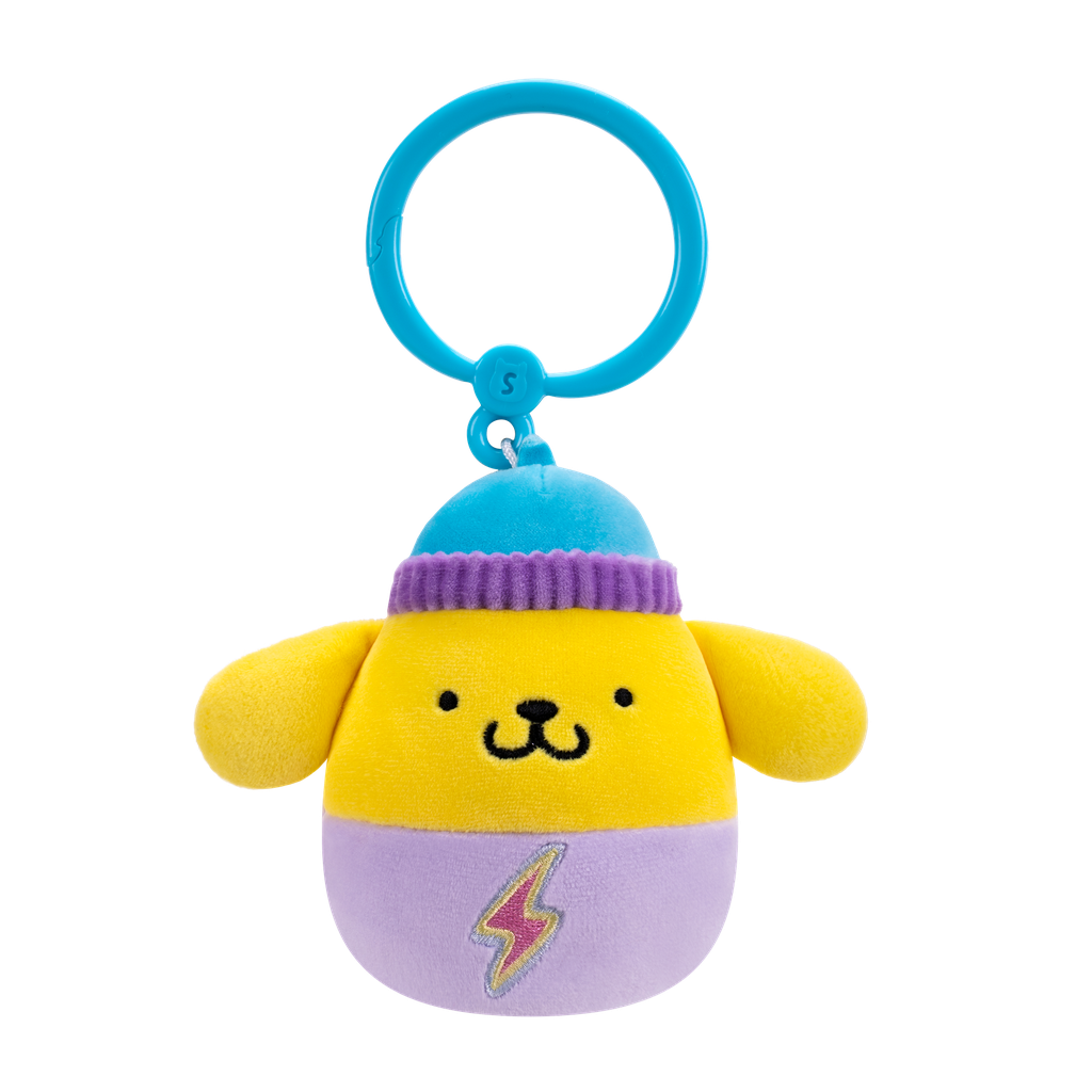 Pompompurin 3.5 inch Squishmallows Clip-On Hello Kitty and Friends Kawaii Tokyo Assortment