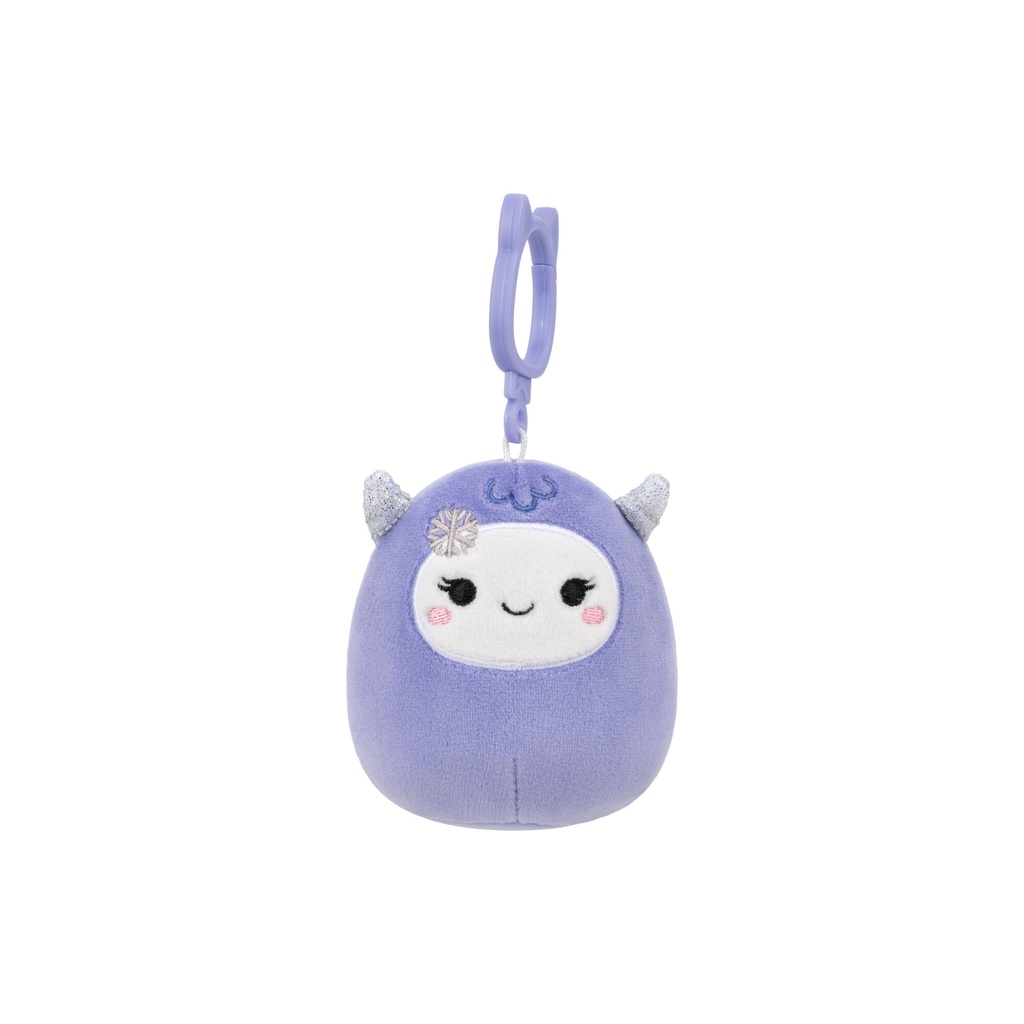 Lunasha the Lavender Yeti 3.5 inch Squishmallows Clip-On Holiday 2025 