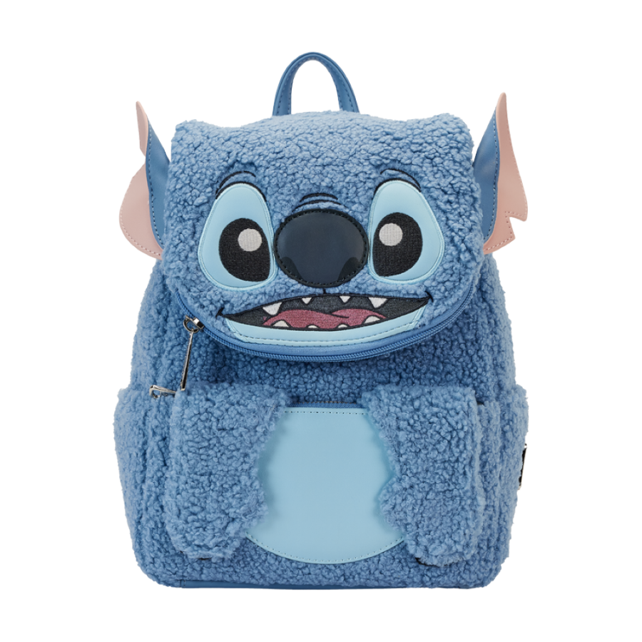 Lilo & Stitch - Plush Sherpa Stitch Mini Backpack - Loungefly