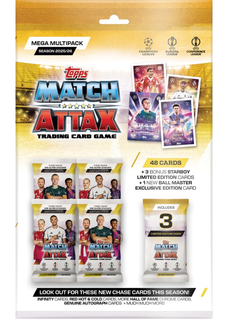 Topps UEFA Match Attax Champions League 2025/2026 Edition Soccer Trading Cards Multi Pack 