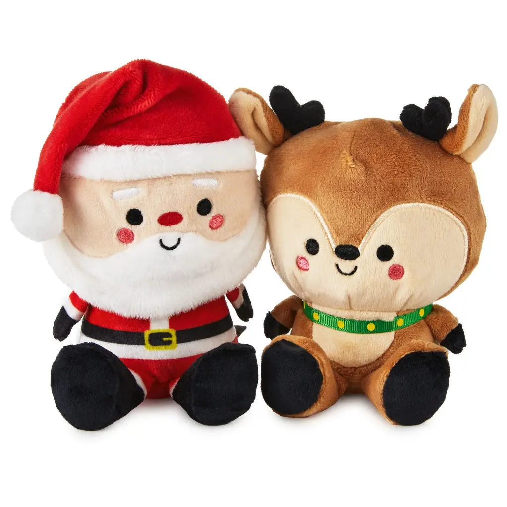 Hallmark Better Together Magnetic Plush - Santa and Reindeer