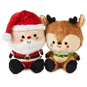 Hallmark Better Together Magnetic Plush - Santa and Reindeer