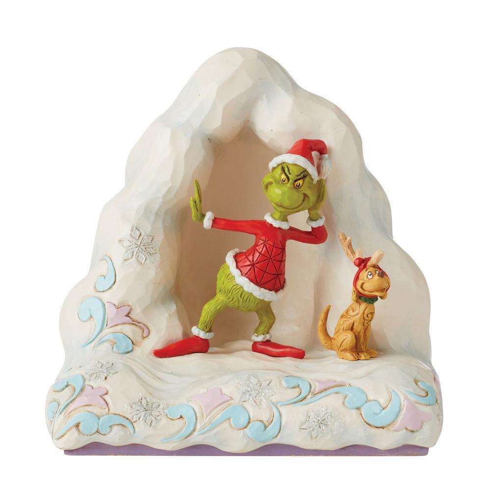 Dr Seuss The Grinch: Grinch & Max Listening on Snow - Disney Traditions by Jim Shore