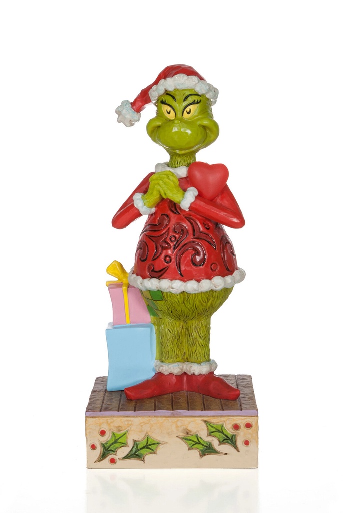 Dr Seuss The Grinch: Grinch With Blinking Heart - Disney Traditions by Jim Shore