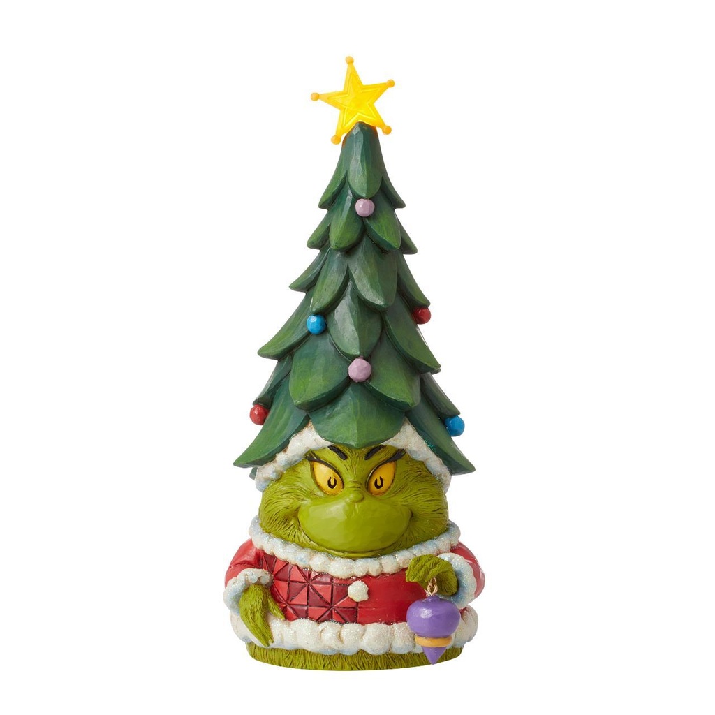 Dr Seuss The Grinch: Grinch Gnome with Christmas Tree Hat - Disney Traditions by Jim Shore