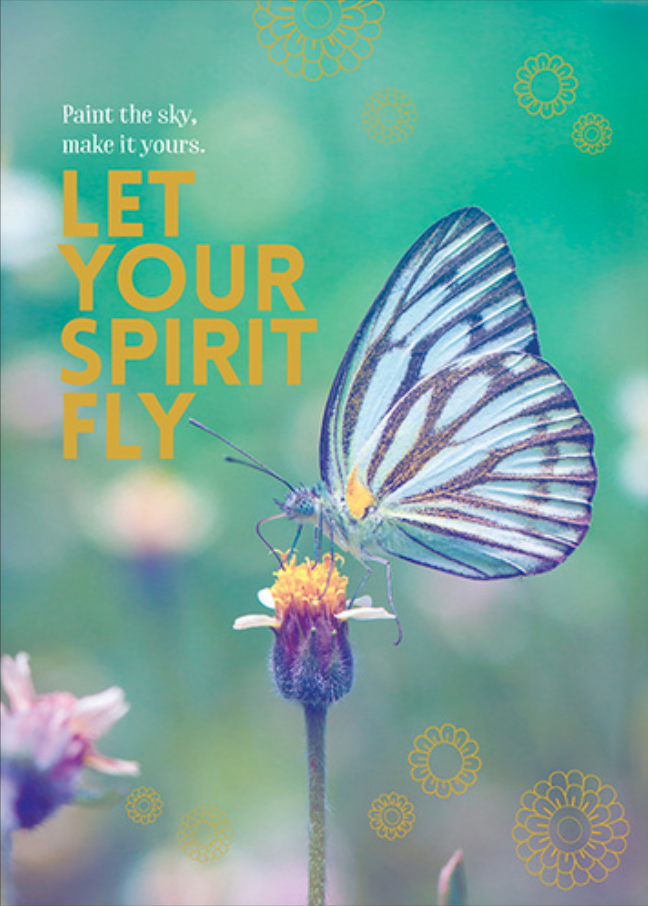 Let Your Spirit Fly Inspirational Card - Affirmations