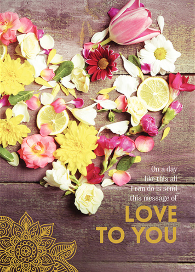 Love To You Inspirational Card - Affirmations