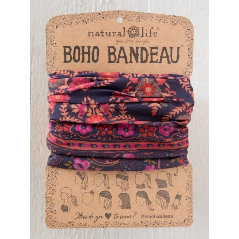 Boho Bandeau - Indigo Willow Medallion