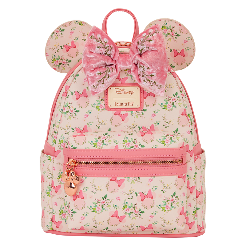 Disney - Minnie Mouse Floral All-Over Print Mini Backpack - Loungefly