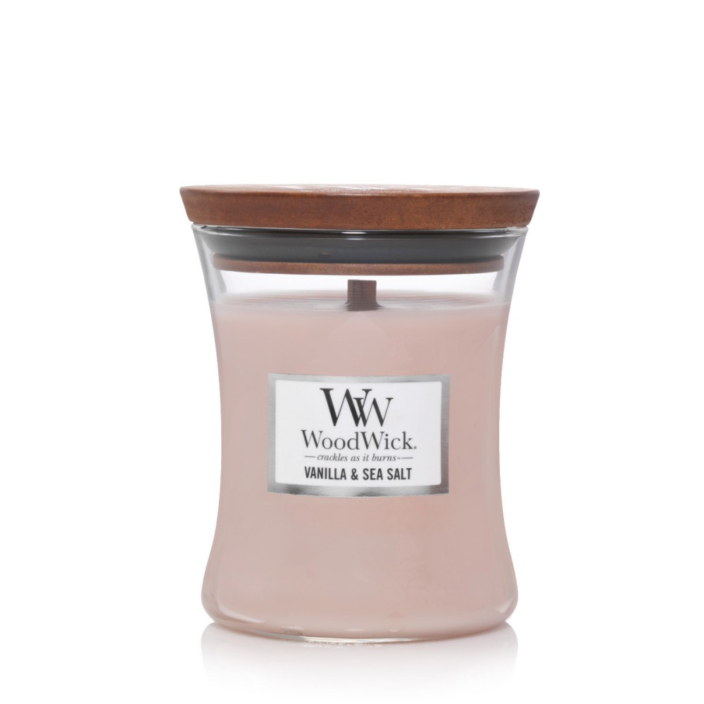 Vanilla & Sea Salt Medium Candle - WoodWick