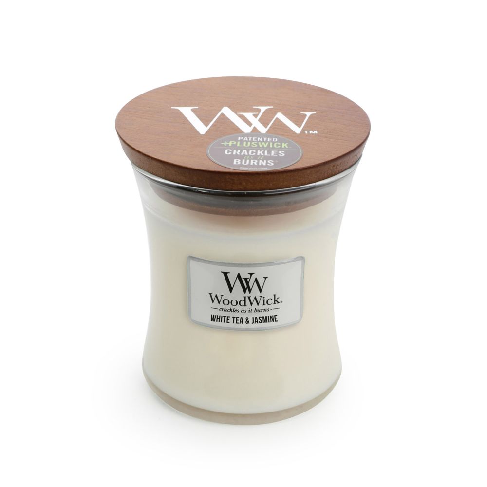 White Tea & Jasmine Medium - WoodWick Candle