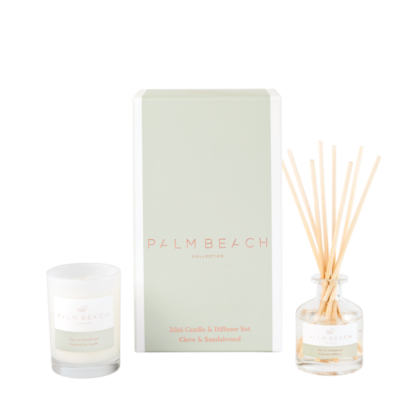 Clove & Sandalwood - Mini Candle & Diffuser Pack - Palm Beach Collection