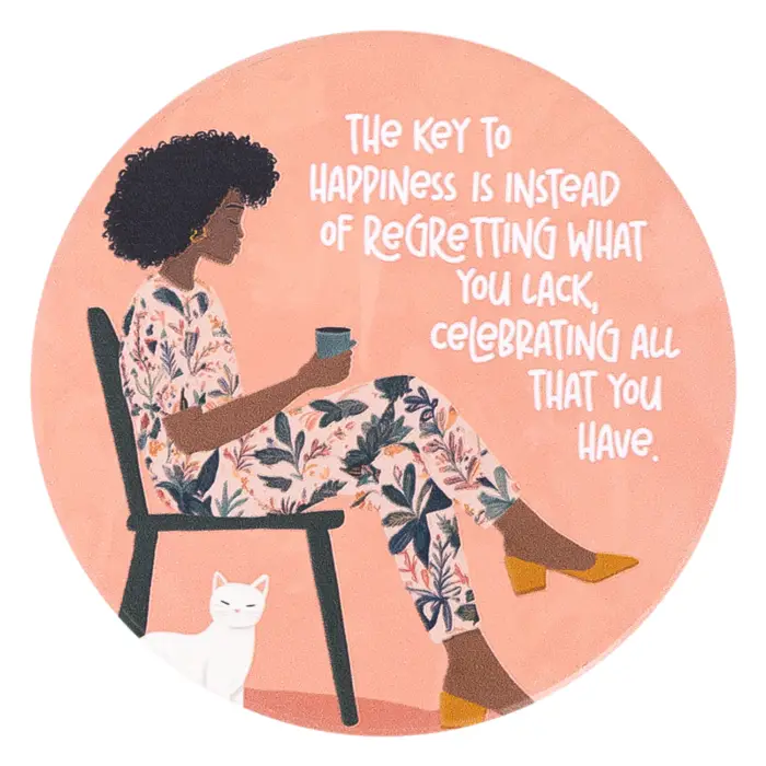 Billie Happiness Ceramic Coaster