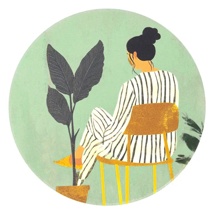 Billie Green Chair Ceramic Coaster
