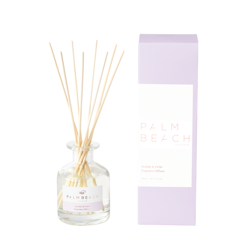 Mini Reed Diffuser - Jasmine & Cedar - Palm Beach Collection
