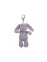 Mary Meyer Nubby Bunny Grey Bag Charm