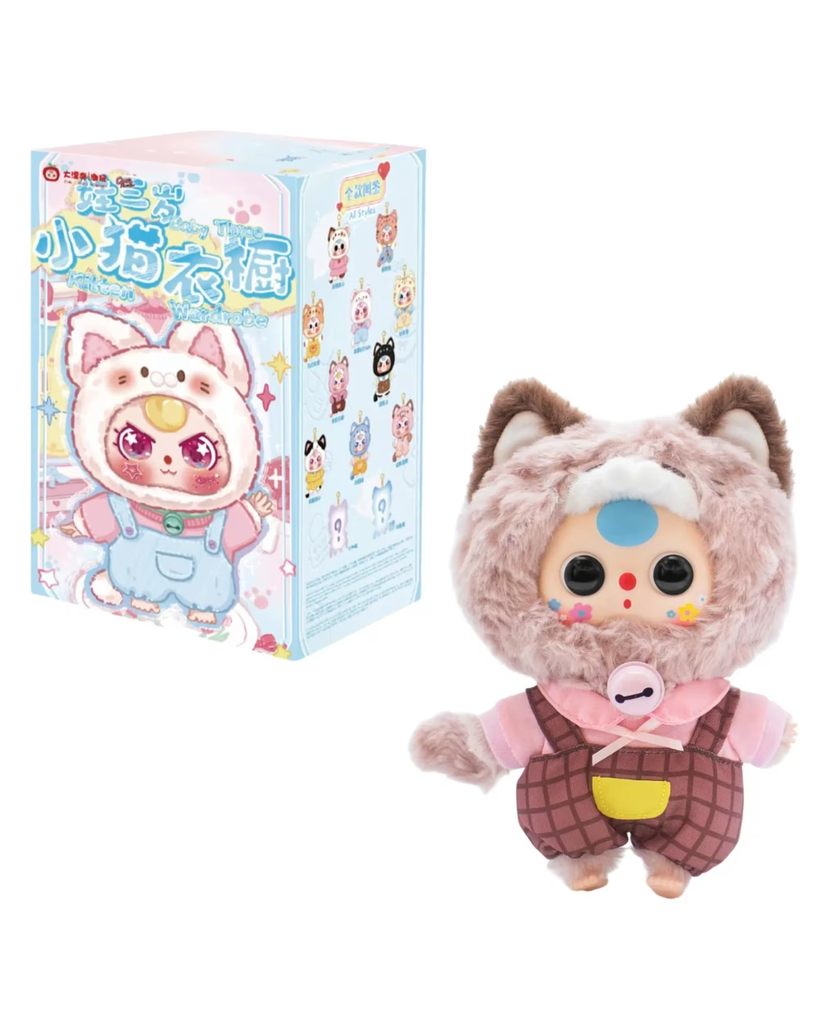 Baby Three - Cat Wardrobe Plush Keyring Blind Box