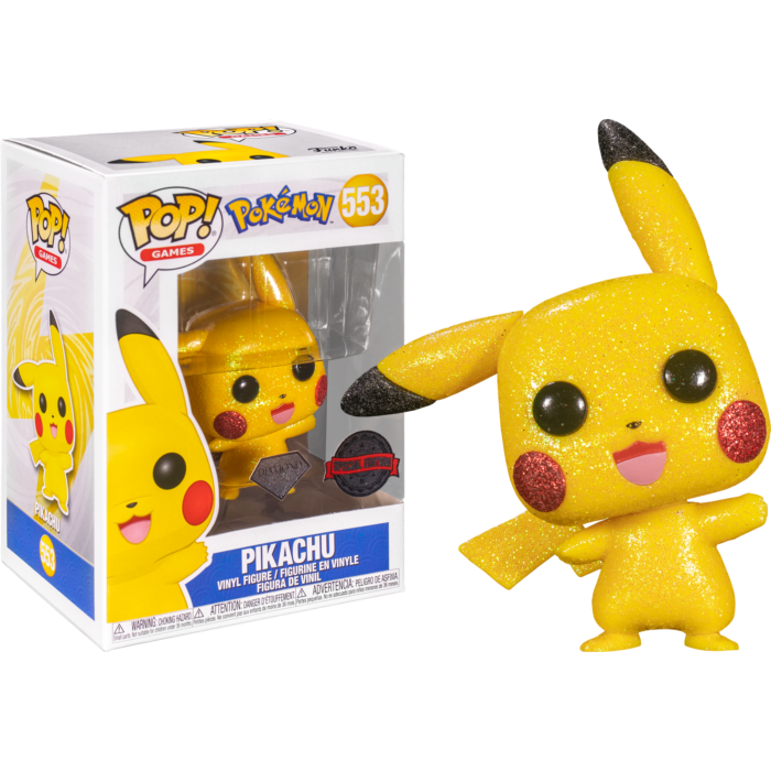 Pokémon - Pikachu Waving Diamond Glitter Funko Pop! Vinyl Figure #553