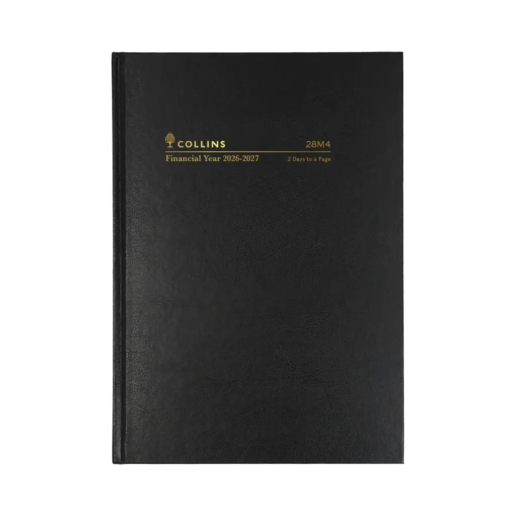 2026-2027 Financial Year Diary A5 2 Days-To-A-Page (2DTP) Collins M Series Black