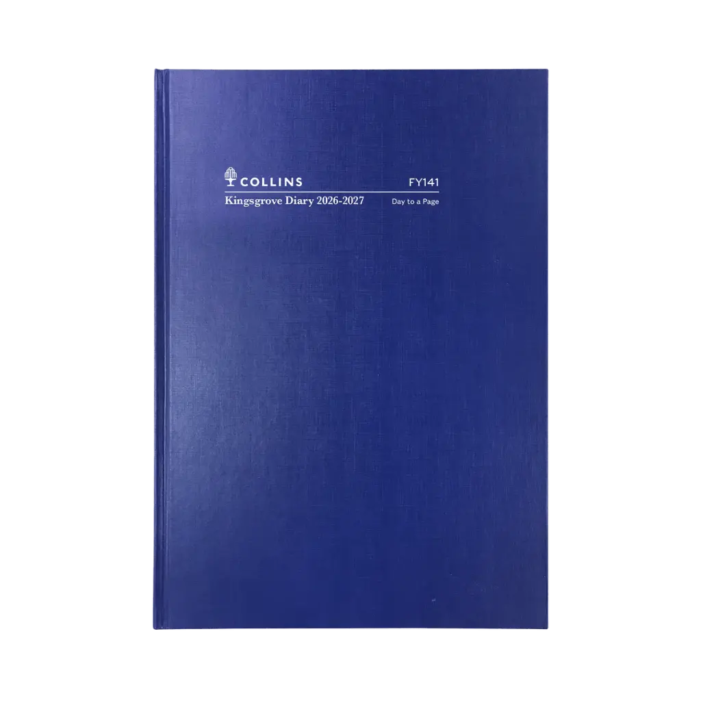 2026-2027 Financial Year Diary A4 Day-To-A-Page (DTP) Collins Kingsgrove Blue