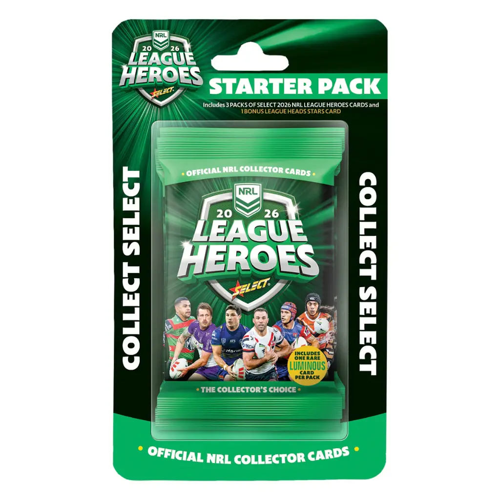 2026 NRL League Heroes Starter Pack (Includes 3 Packs)