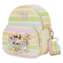 Disney - Mickey & Friends Rainbow Stripes Convertible Crossbody Bag - Loungefly